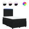 vidaXL Cama box spring con colch&oacute;n terciopelo negro 120x190 cm