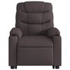 vidaXL Sill&oacute;n masaje el&eacute;ctrico reclinable elevable tela marr&oacute;n oscuro