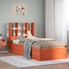vidaXL Estructura de cama sin colch&oacute;n madera maciza marr&oacute;n 75x190 cm