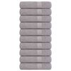 vidaXL Toallas de ducha FROGN 10 uds gris 70x140 cm 360 g/m&sup2;