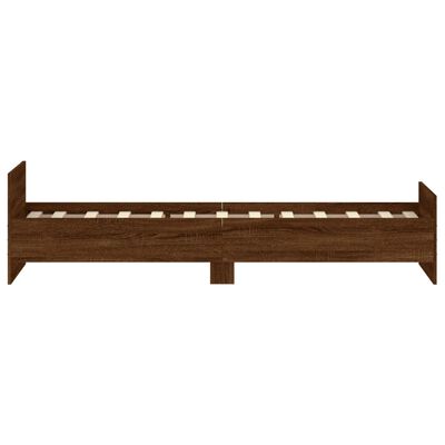 vidaXL Estructura de cama madera de ingeniería marrón roble 75x190 cm