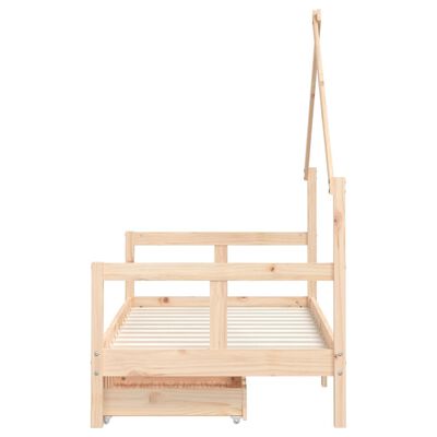 vidaXL Estructura de cama infantil con cajones madera de pino 80x160cm