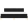 vidaXL Cama tipo Box Spring con colch&oacute;n Negro 200 x 200 cm tela