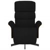 vidaXL Sillón reclinable con reposapiés tela negra