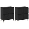 vidaXL Armario de almacenamiento 2 uds. Roble Negro 60 x 35 x 70 cm