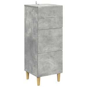 vidaXL Cajonera Gris Hormig&oacute;n 33 x 34,5 x 90 cm Madera de Ingenier&iacute;a