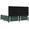 vidaXL Cama tipo Box Spring con colch&oacute;n Verde oscuro 200 x 200 cm tela