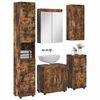 vidaXL Juego de muebles de ba&ntilde;o con caj&oacute;n TULUM Roble ahumado