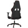 vidaXL Silla gaming cuero sint&eacute;tico negro y rojo