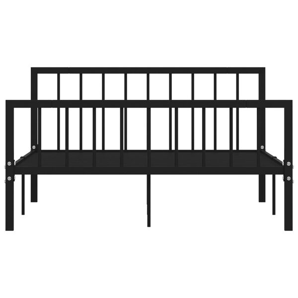 vidaXL Estructura de cama sin colchón metal negro 140x200 cm