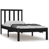 vidaXL Estructura de cama sin colch&oacute;n madera de pino negro 90x200 cm
