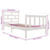 vidaXL Estructura de cama madera maciza de pino blanco 90x200 cm