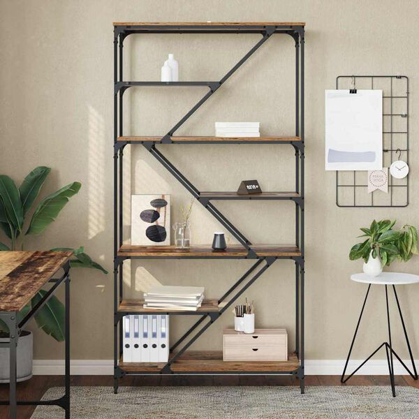 vidaXL Estante de libros Madera Vieja 91 x 36 x 176 cm