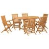 vidaXL Conjunto de Comedor de Jard&iacute;n 7 uds. Marr&oacute;n 160 x 80 x 75 cm