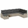 vidaXL Conjunto de sof&aacute; de jard&iacute;n 8 uds. Gris Claro rat&aacute;n sint&eacute;tico