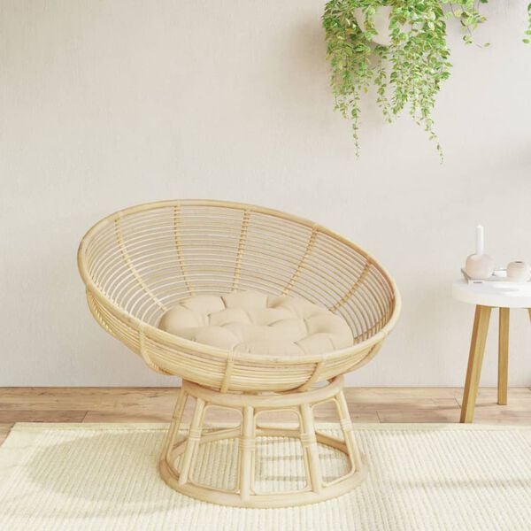 vidaXL Coj&iacute;n redondo tela Oxford beige &Oslash; 60x11 cm