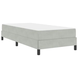 vidaXL Cama box spring con colchón Gris Claro 80 x 200 cm Terciopelo
