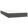 vidaXL Cama box spring con colch&oacute;n terciopelo gris oscuro 90x200 cm