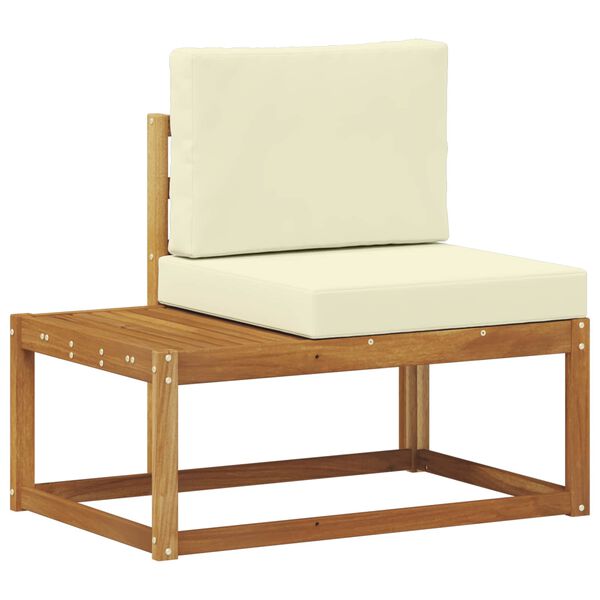 vidaXL Conjunto de sof&aacute;s de exterior con coj&iacute;n 2 pcs Natural