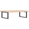 vidaXL Estante de lavabo de pared de acero y madera maciza de roble