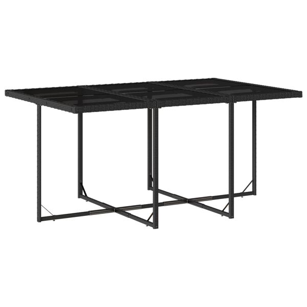 vidaXL Set de comedor jard&iacute;n 11 pzas con cojines rat&aacute;n sint&eacute;tico negro