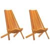 vidaXL Silla 2 uds. Marr&oacute;n Madera de Acacia S&oacute;lida