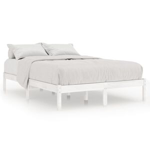 vidaXL Estructura de cama sin colchón madera maciza blanco 160x200 cm
