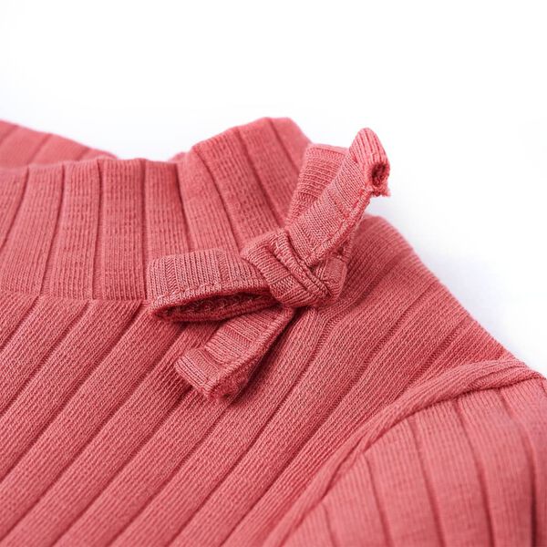 Camiseta infantil de manga larga rosa envejecido 116