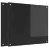 vidaXL Salpicadero de cocina 2 uds. Negro 70 x 60 cm vidrio templado