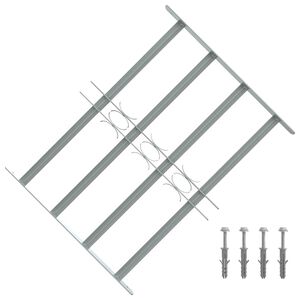 vidaXL Rejas para ventanas 500-650 mm Acero Galvanizado Plateado