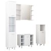 vidaXL Juego de muebles de ba&ntilde;o 4 pzas madera de ingenier&iacute;a blanco
