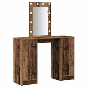 vidaXL Mesa Tocador Marr&oacute;n 102 x 33 x 135 cm Madera de ingenier&iacute;a
