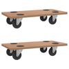 vidaXL Soportes con ruedas 2 uds madera de ingenier&iacute;a rectangular