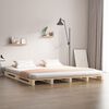 vidaXL Cama de palets de madera maciza de pino 135x190 cm