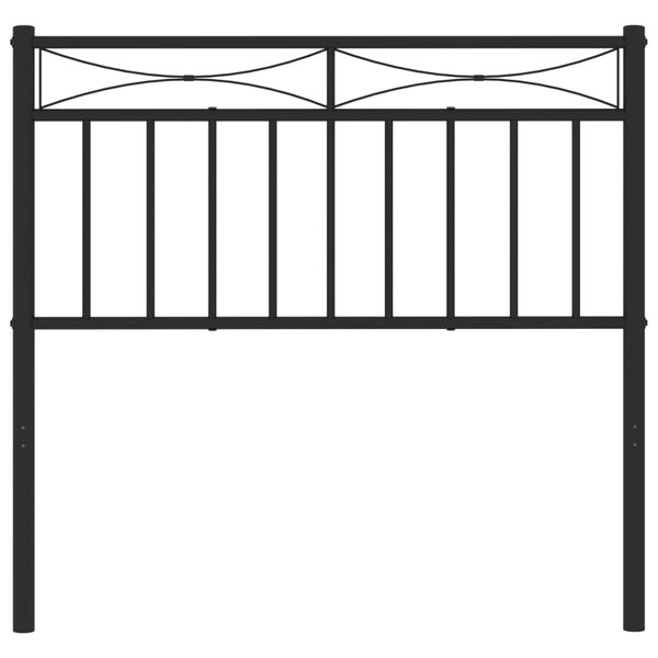 vidaXL Cabecero de metal negro 90 cm