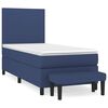 vidaXL Cama box spring con colch&oacute;n tela azul 90x190 cm