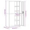vidaXL Armario archivador de acero gris claro 90x40x180 cm