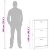 vidaXL Mueble zapatero madera contrachapada roble ahumado 59x17x108 cm