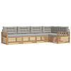 vidaXL Conjunto de sof&aacute;s de exterior 6 pcs Blanco y Gris Claro