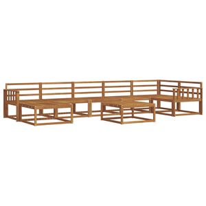 vidaXL Conjunto de sof&aacute;s de exterior 8 pcs Natural