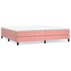 vidaXL Cama box spring con colchón terciopelo rosa 200x200 cm