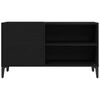 vidaXL Mueble para discos de vinilo Roble Negro 84,5 x 38 x 48 cm