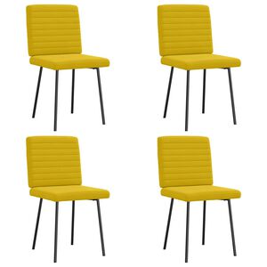 vidaXL Sillas de comedor 4 unidades terciopelo amarillo