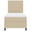vidaXL Cama tipo Box Spring Gris claro y blanco. 203 x 80 x 128 cm