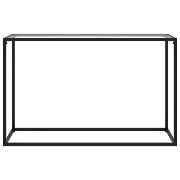 vidaXL Mesa consola vidrio templado transparente 120x35x75 cm