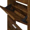 vidaXL Zapatero madera contrachapada roble ahumado 59x17x169 cm