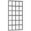 vidaXL Puerta corredera con herrajes negro 102x205 cm ESG vidrio