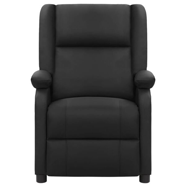vidaXL Sill&oacute;n reclinable de cuero aut&eacute;ntico negro