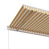 vidaXL Toldo retráctil automático amarillo y blanco 450x350 cm