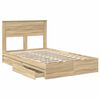 vidaXL Cama con almacenamiento con cabecera Roble Sonoma 120 x 190 cm